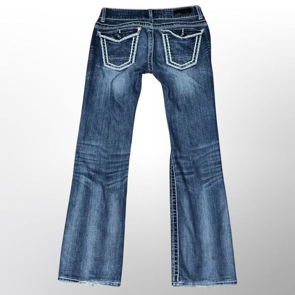 Daytrip Low Rise Leo Jewel Button Jeans Size 28x28 #77 - Picture 4 of 5